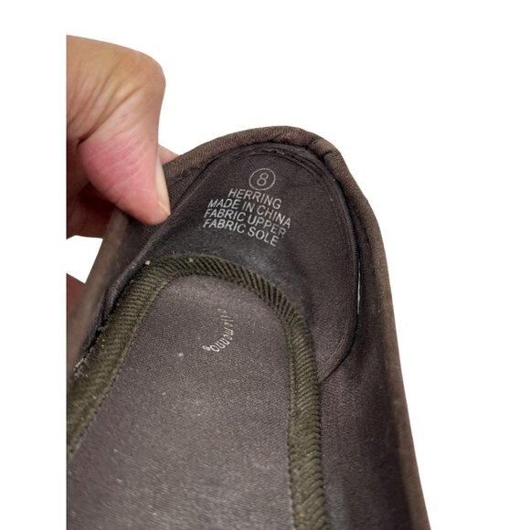 Elle Menno Size 8 Casual Corduroy Bow Flats Fabric Upper Rubber Sole - Picture 6 of 8